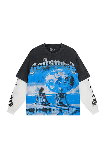GD Moon's Surface Long Sleeve Clothes