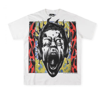 HS Studio Rock Style Printed Casual T-shirt