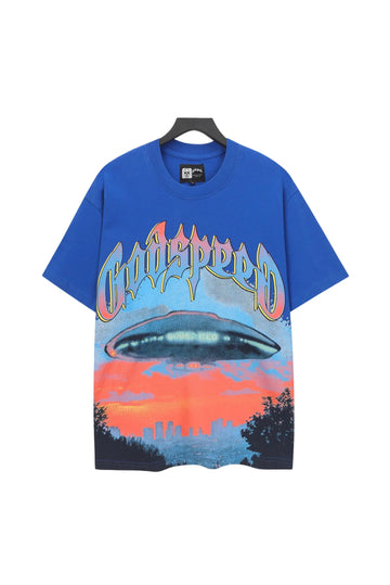 Alien UFO Blue T-shirt
