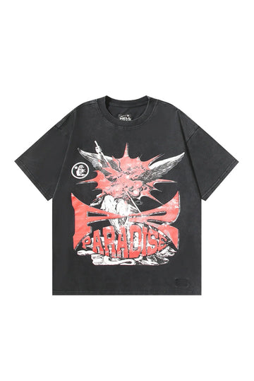 Dark style: Angel black shirt dyed red