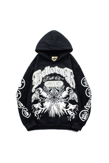 HS Studios Records Amercian Hoodie Black