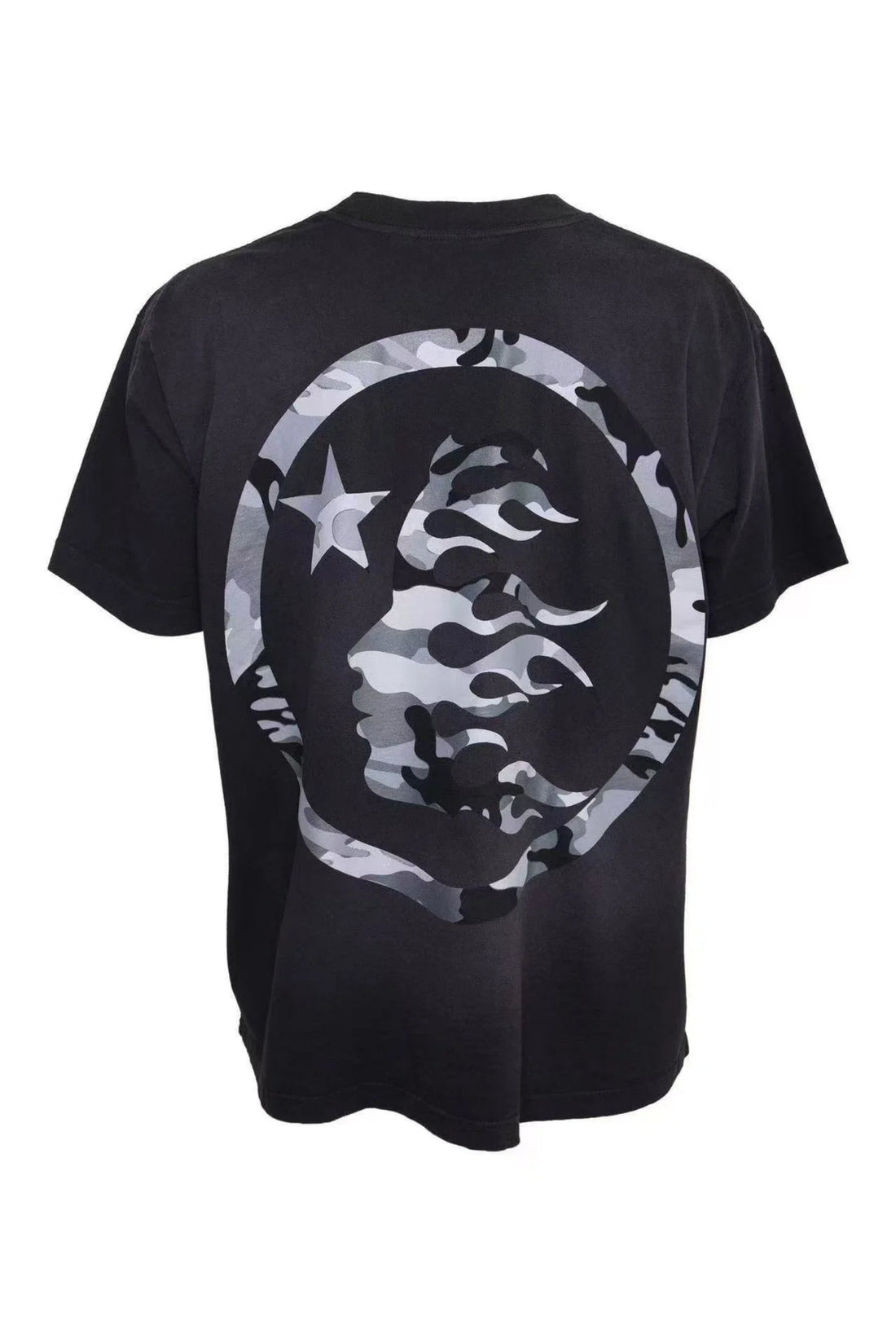 HS Studio Camouflage Letter Logo T-shirt