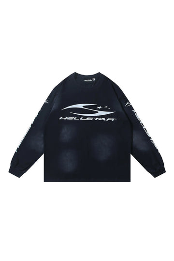 Sports logo black hoodie
