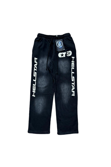 HS Studios side logo casual sports pants black