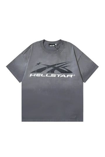 Dark Series: Side Face Goddess Printed Grey T-shirt