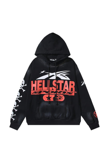 Black HS Text Hoodie Hoodie