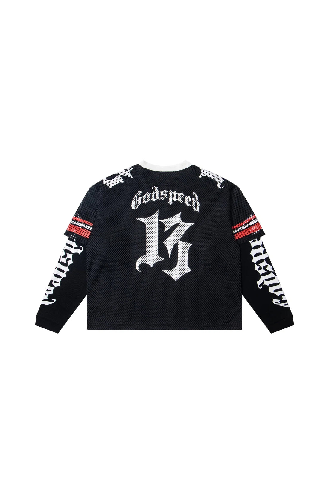 TD Layered Mesh Series Black/Black Red Shirt