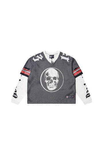 TD Layered Mesh Series Black/White Red Shirt