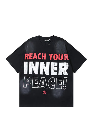 Dark Series: Inner Peace Printed Black T-shirt