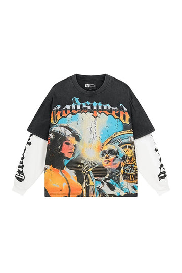 Future World: Color blocked Long sleeved Clothes
