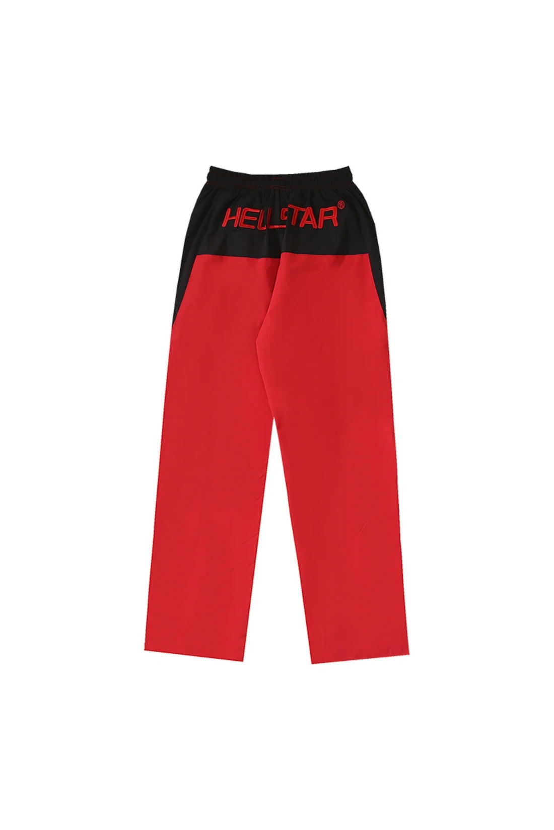 HSStudios Embroidered Splicing Logo Sports Pants in Red