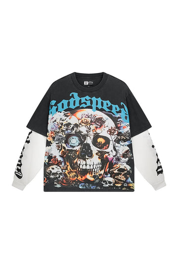 GD Skull Imprint Long Sleeve Clothes
