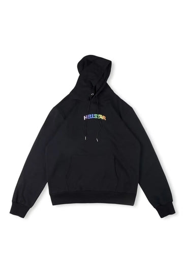 Colored black hoodie with letters