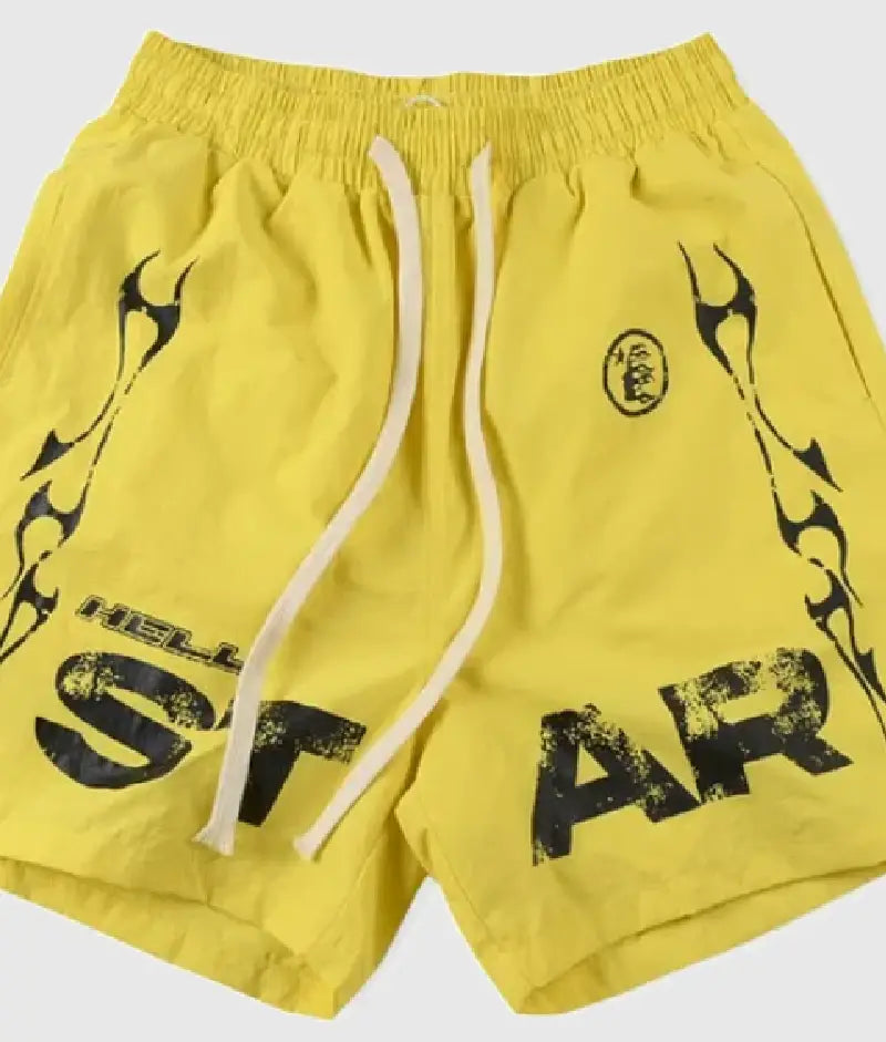 HS Studios Records Star Shorts Yellow