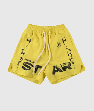 HS Studios Records Star Shorts Yellow
