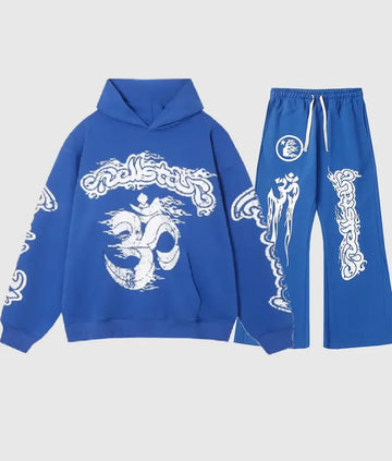 HS Studios Records Yoga Tracksuit Blue